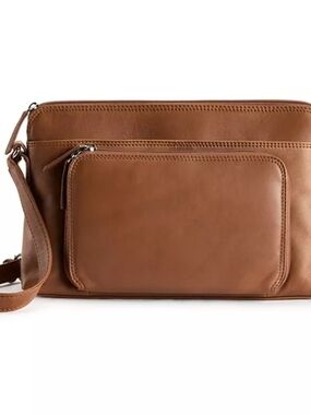 Ili Leather East-West RFID Blocking Organizer Crossbody